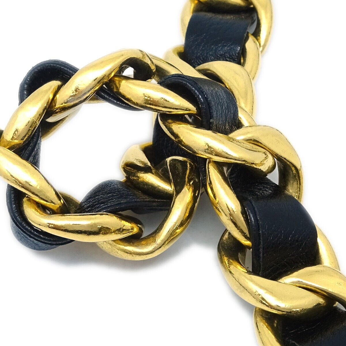 Chanel Medallion Chain Belt Black Small