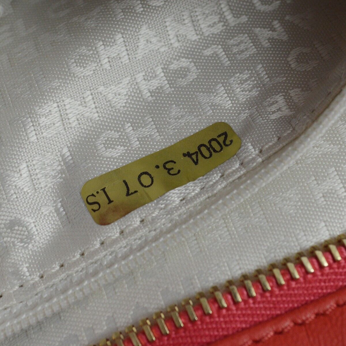 Chanel Red Lambskin Icon Chain Handbag