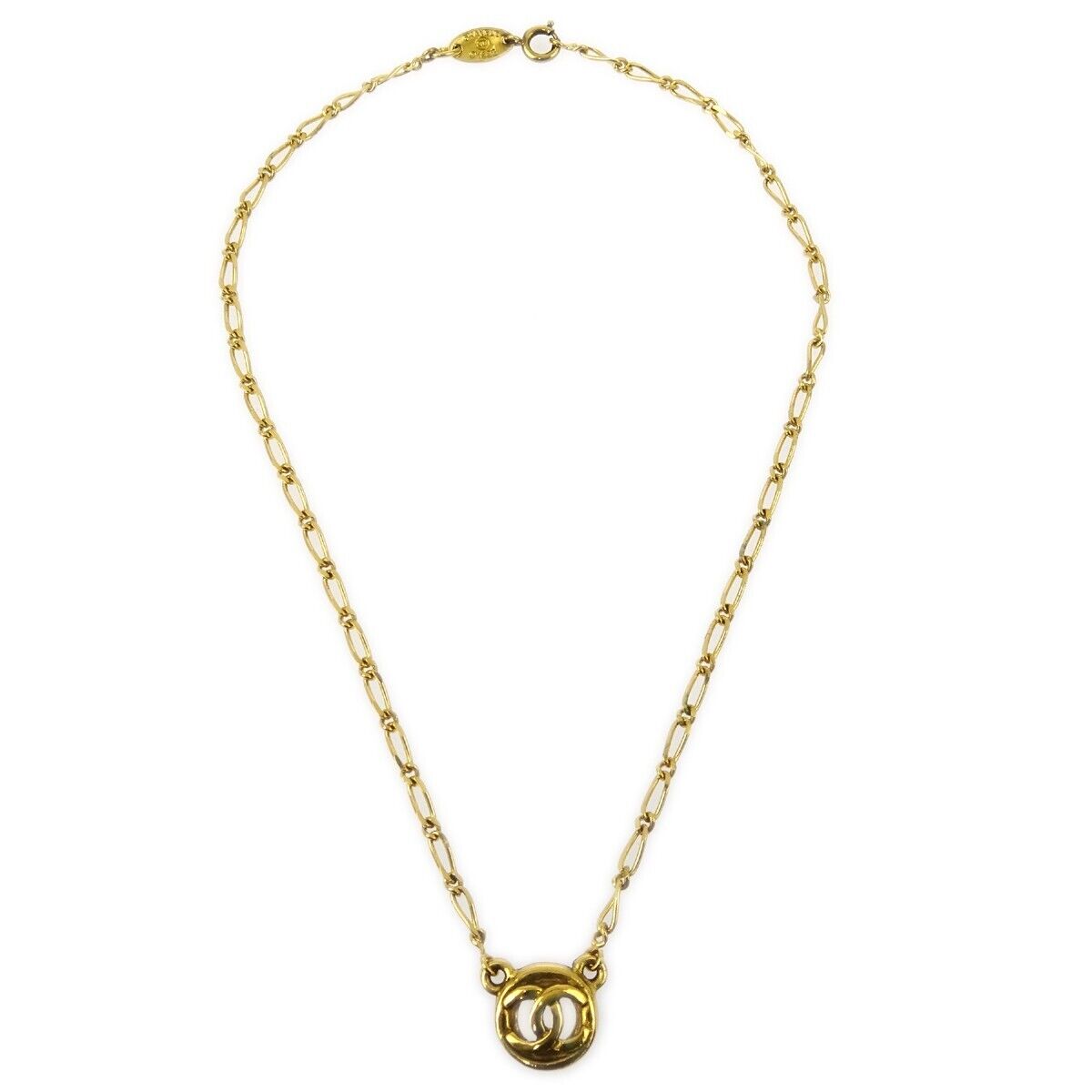 Chanel Medallion Pendant Necklace Gold