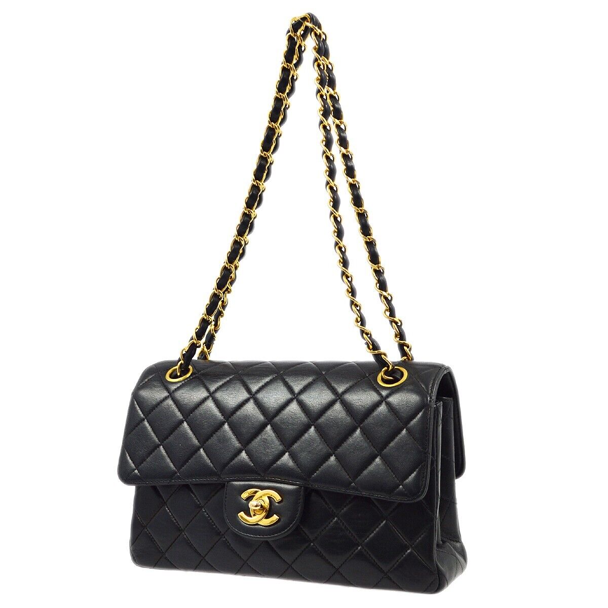 Chanel Black Lambskin Double Sided