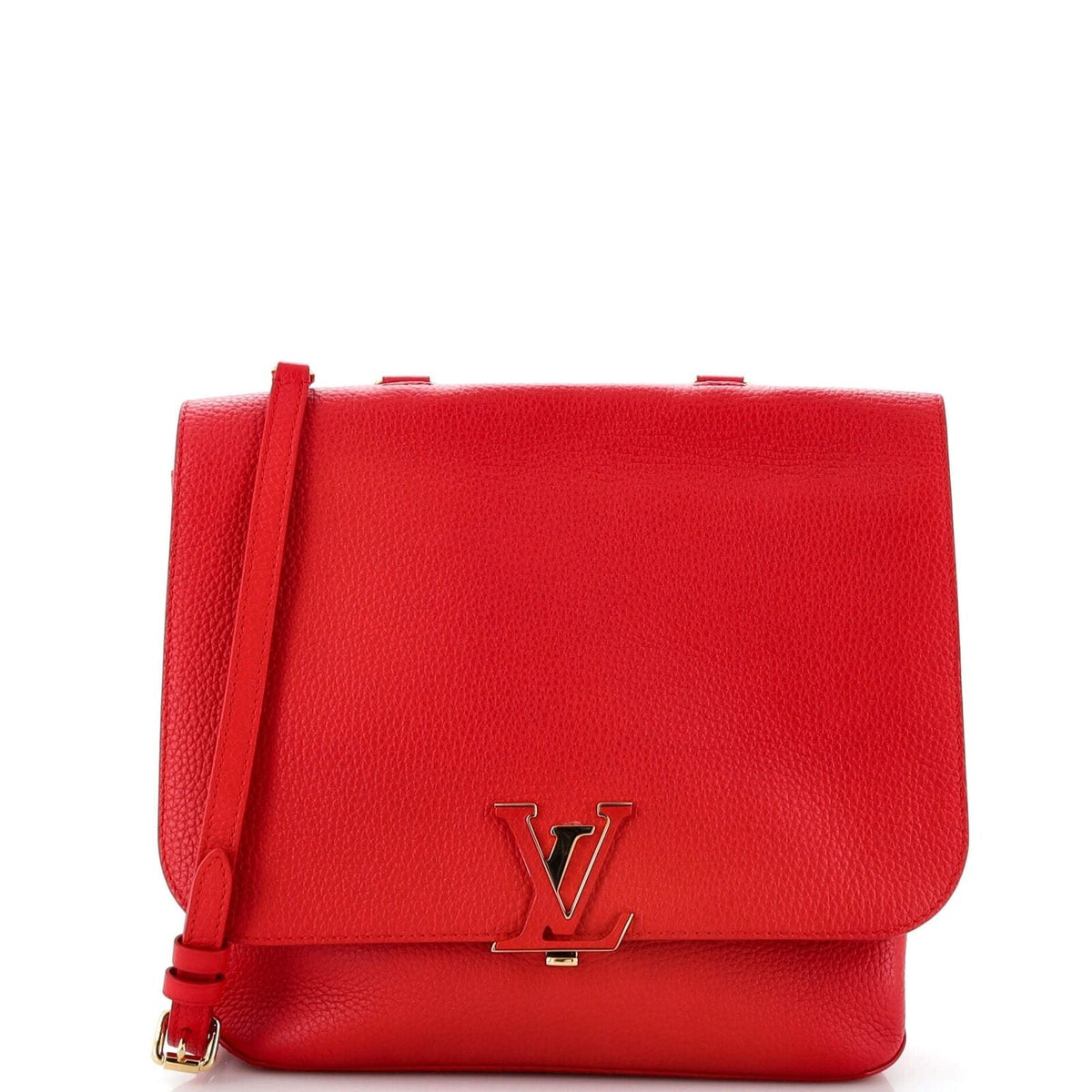 Louis Vuitton Volta Handbag Leather Red