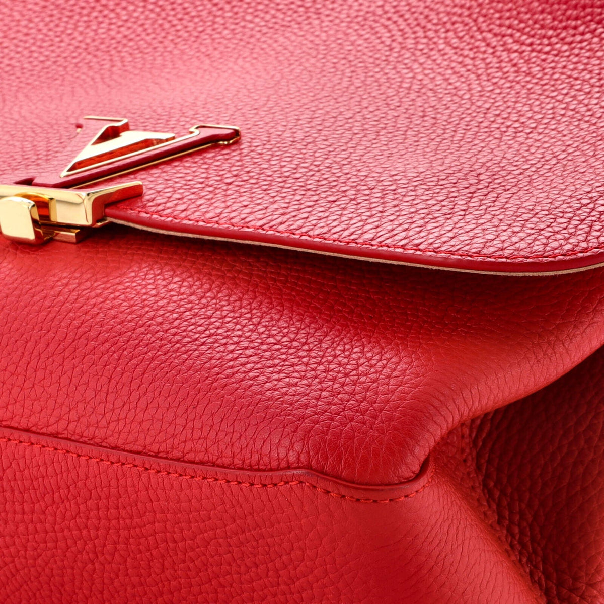 Louis Vuitton Volta Handbag Leather Red