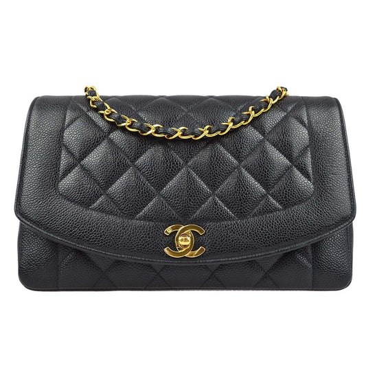 Chanel Black Caviar Medium Diana