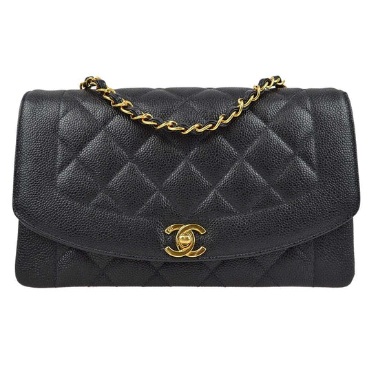 Chanel Black Caviar Medium Diana