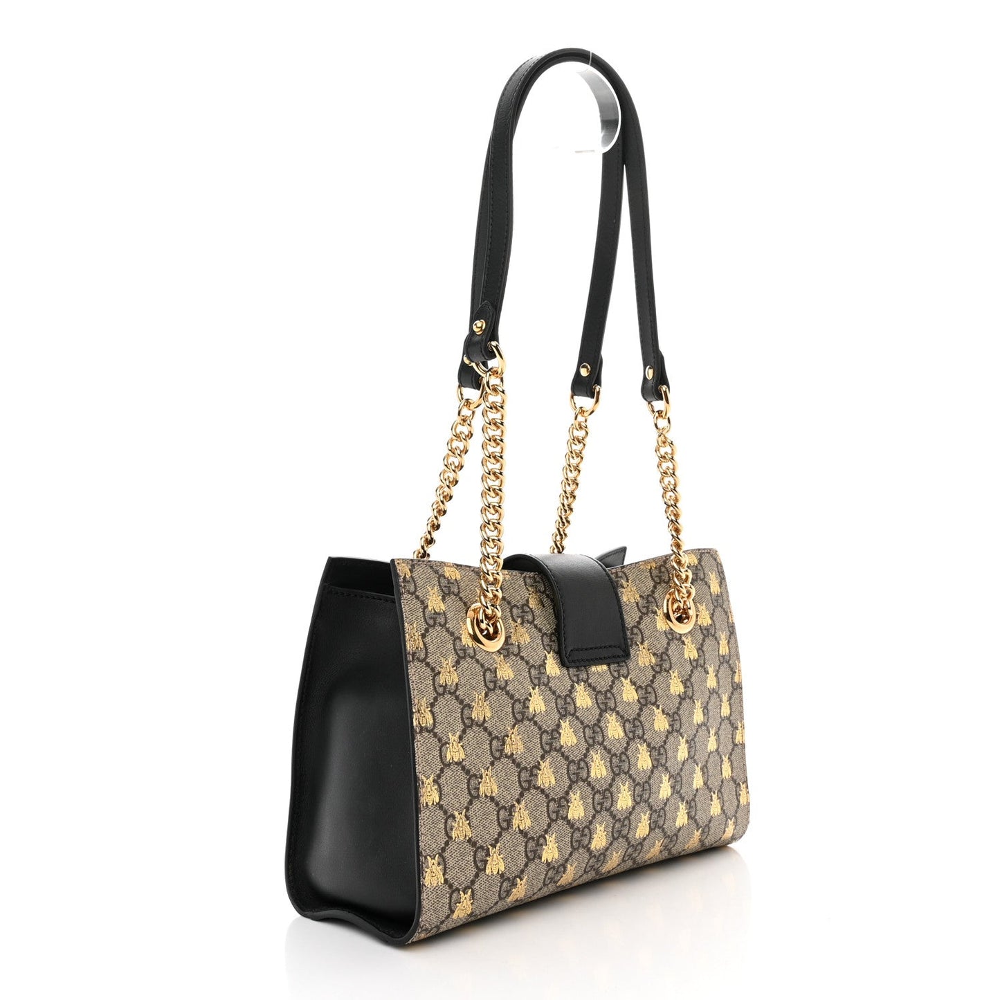 Gucci Gg Supreme Bees Small Padlock Tote