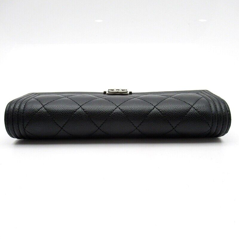 Chanel Boy Zipper Long Wallet Caviar