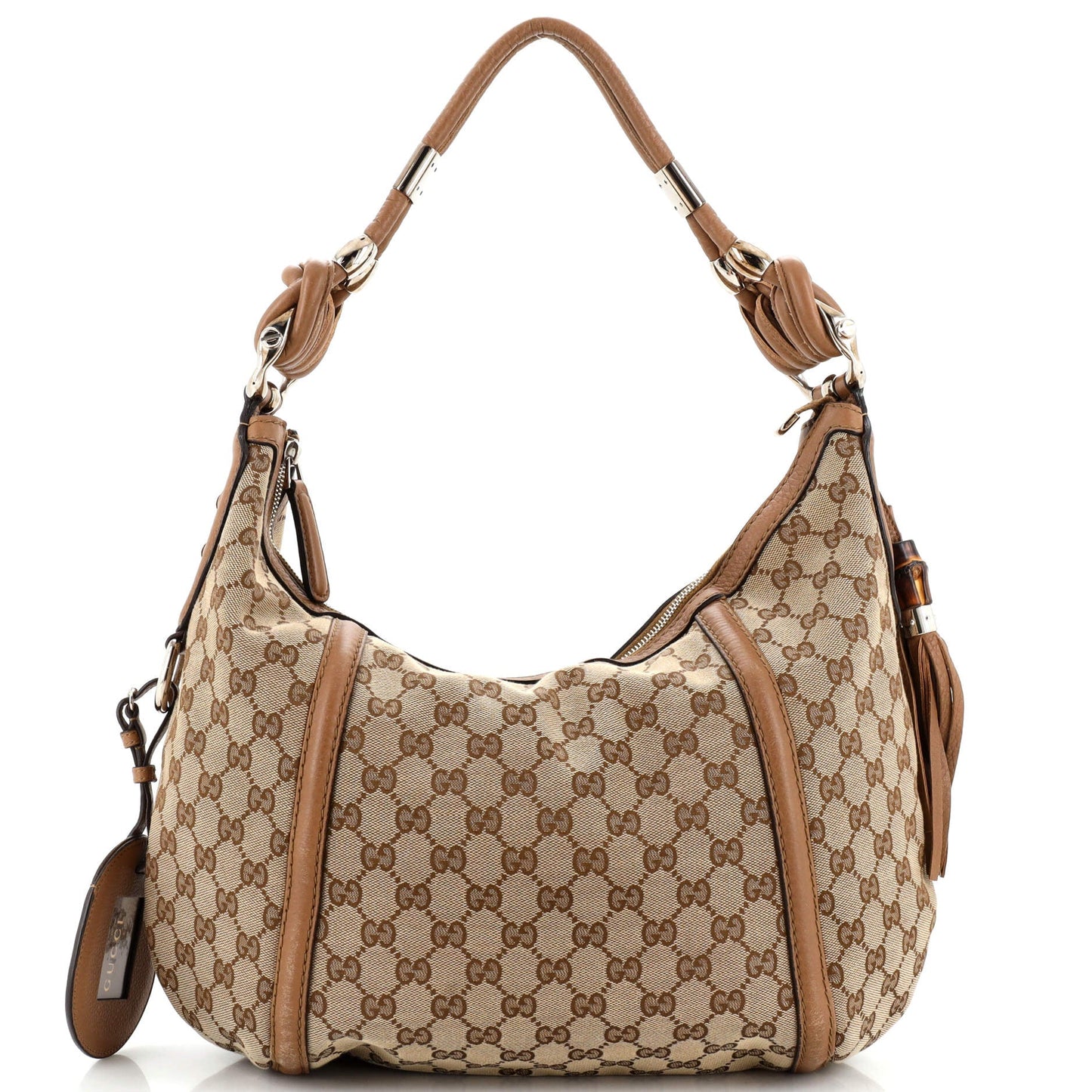 Gucci Techno Horsebit Hobo Gg Canvas