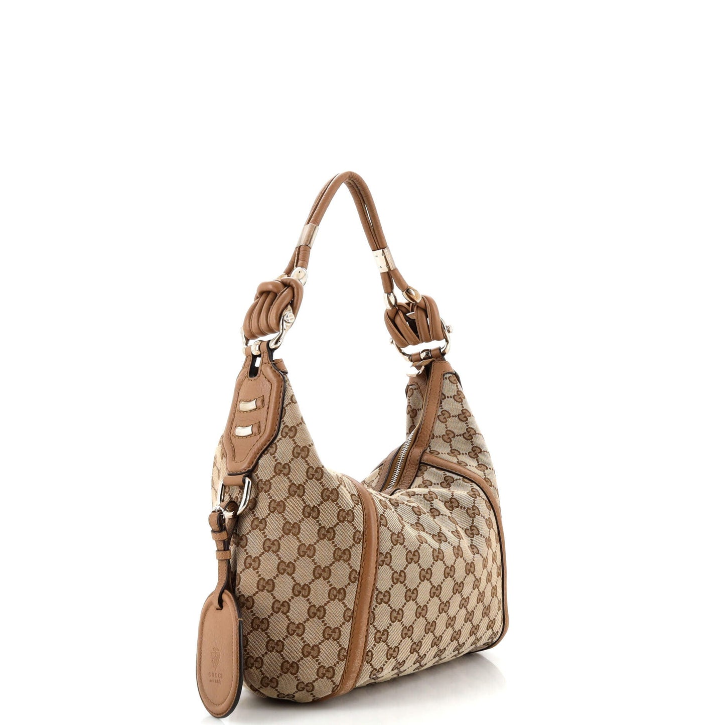 Gucci Techno Horsebit Hobo Gg Canvas