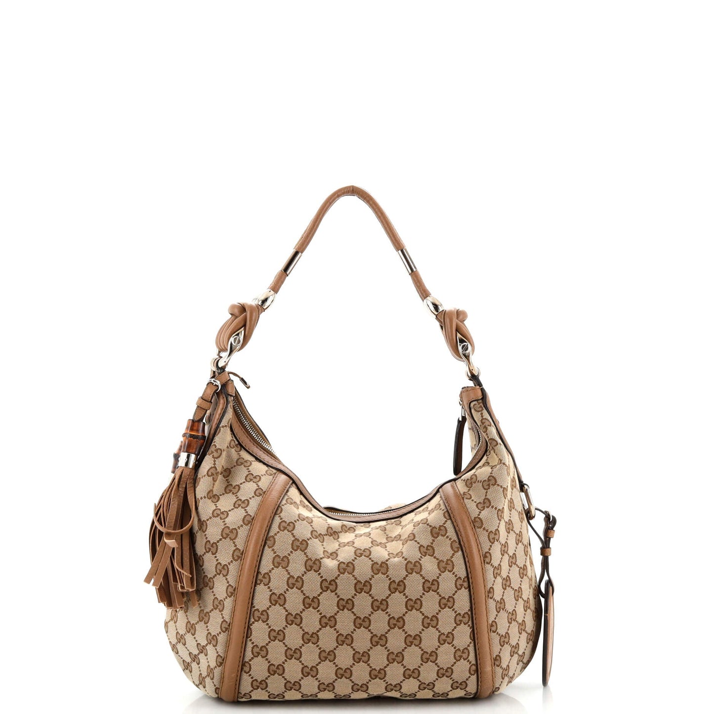 Gucci Techno Horsebit Hobo Gg Canvas