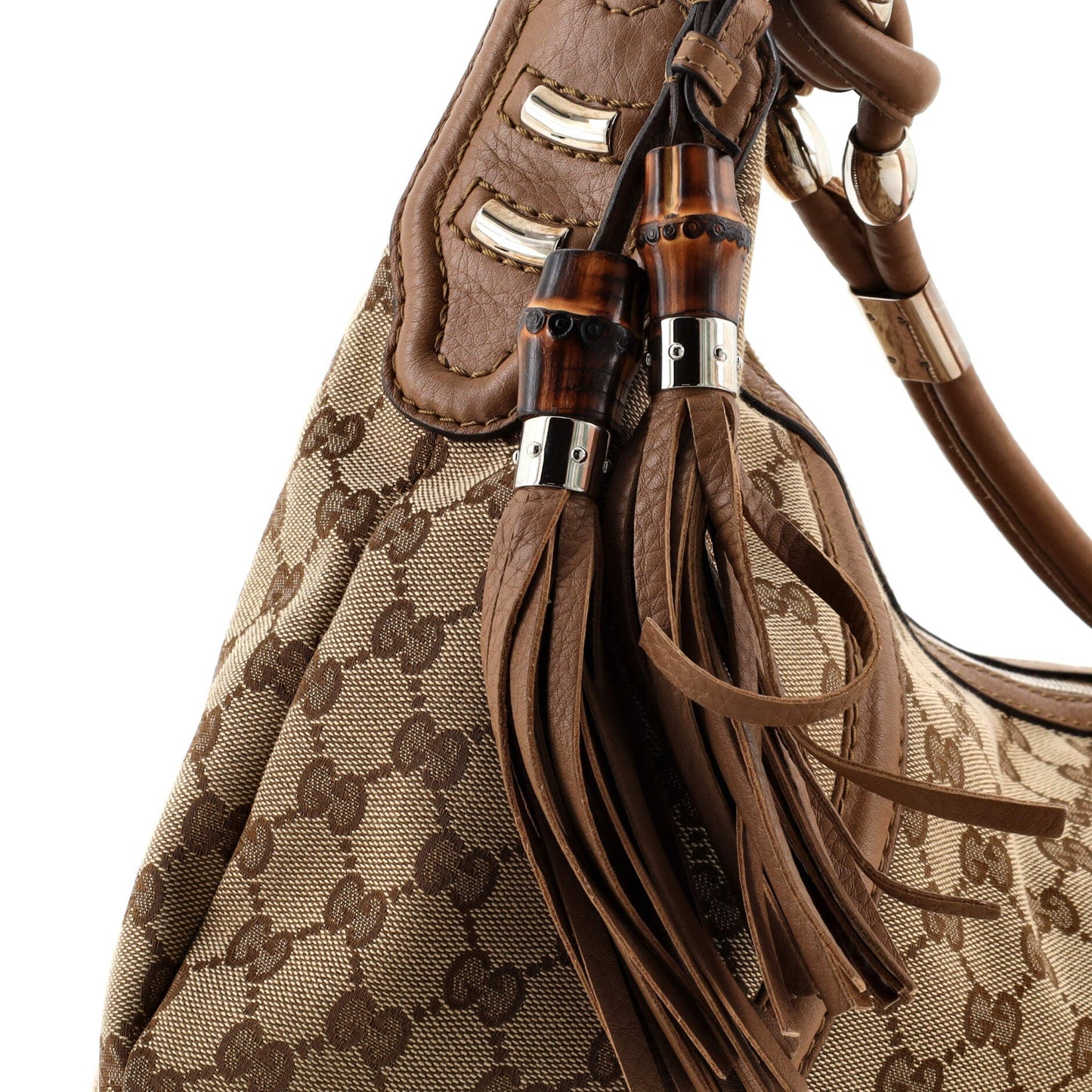 Gucci Techno Horsebit Hobo Gg Canvas