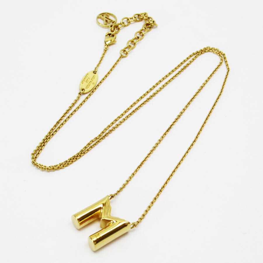 Louis Vuitton Necklace Gold Metal