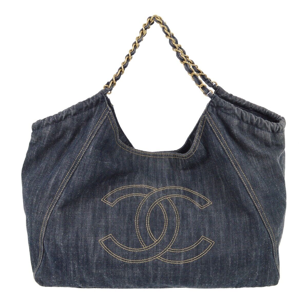 Chanel Blue Denim Coco Cabas Tote