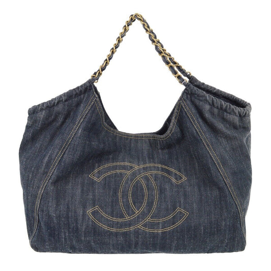 Chanel Blue Denim Coco Cabas Tote