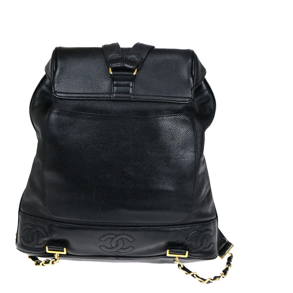 Chanel Triple Cc Logo Chain Backpack Bag