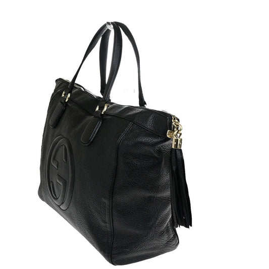 Gucci Gg Logo Soho Tassel Shoulder Tote