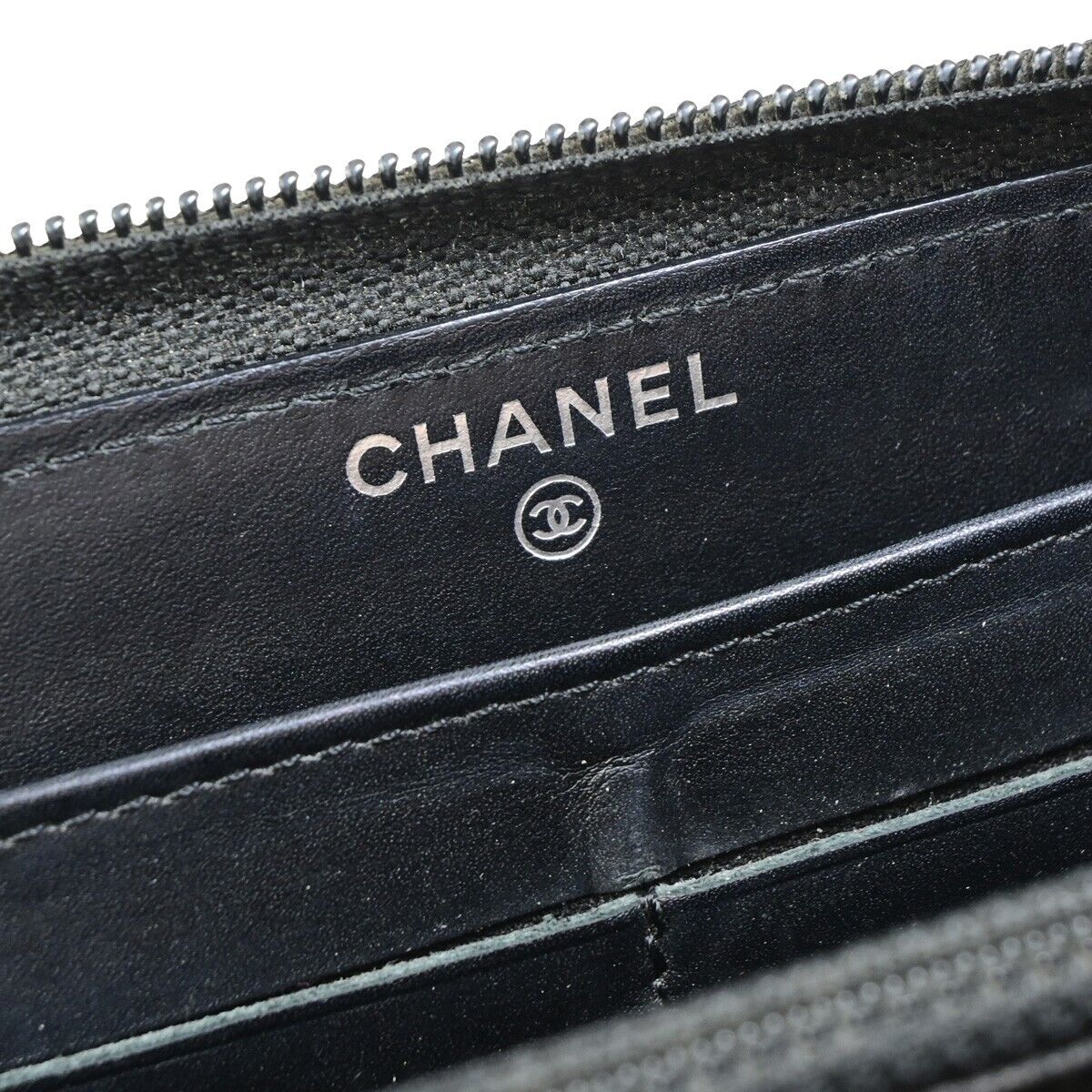 Chanel Cc Long Zip Around Wallet Purse