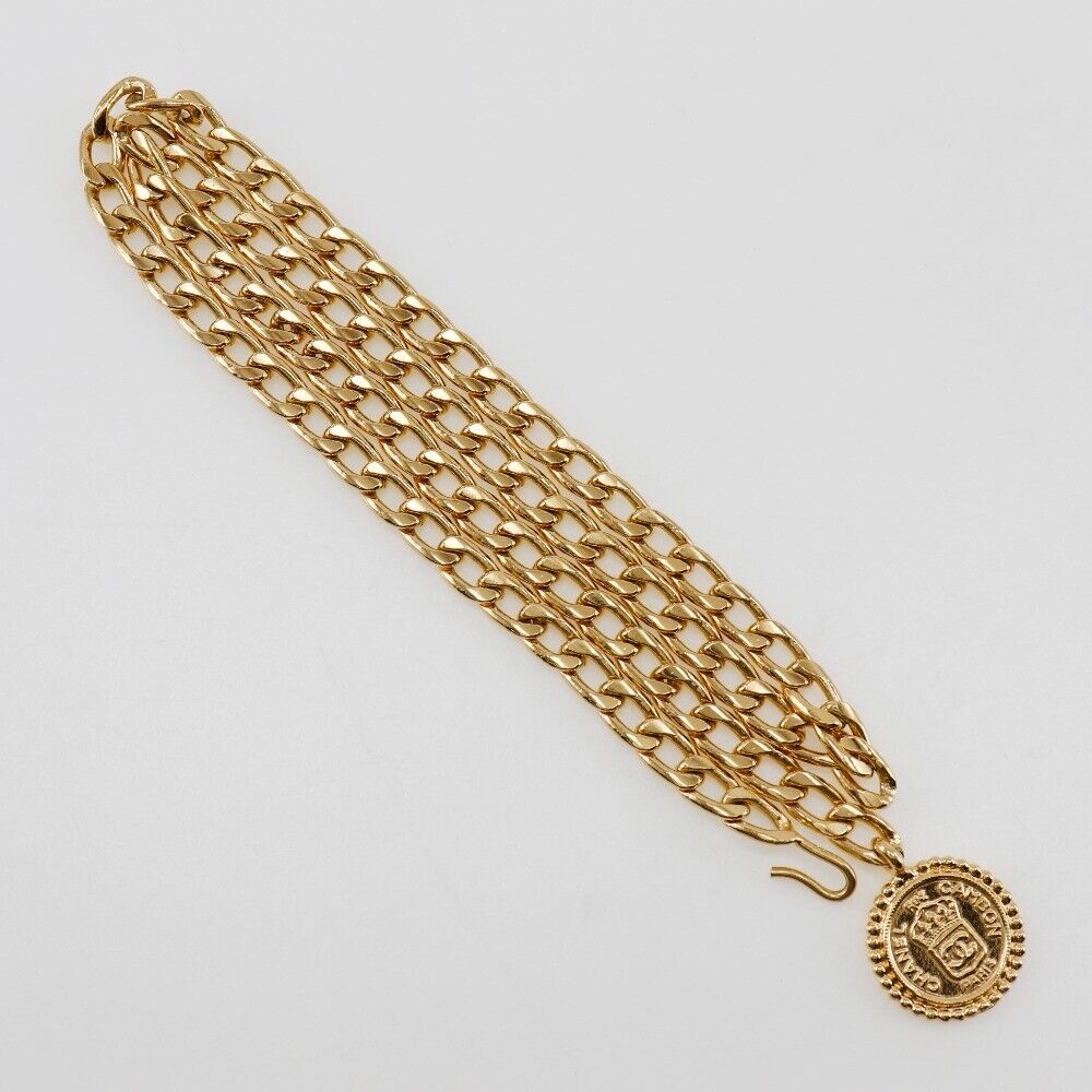 Chanel Chain Belt Plated Gold Women