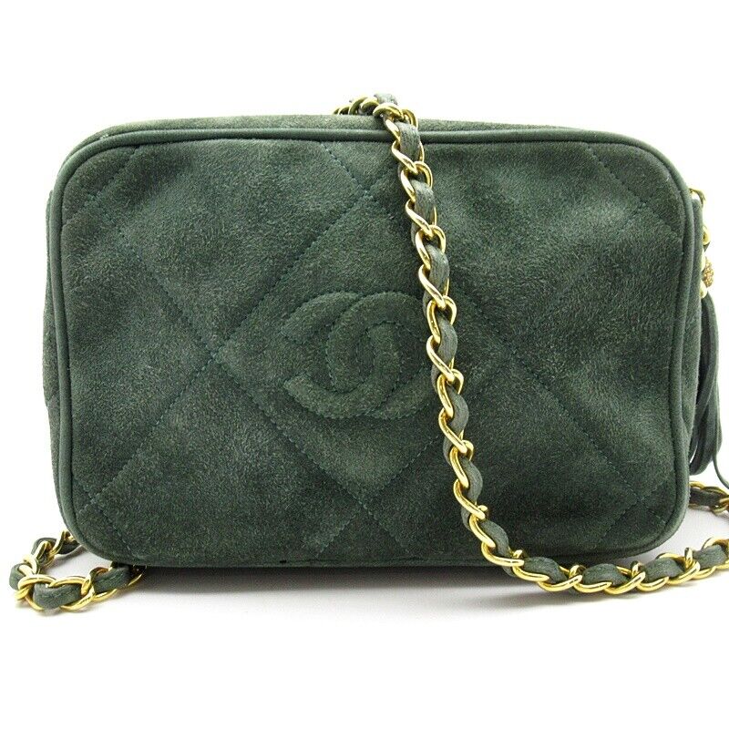 Chanel Fringe Chainshoulder Bag Suede