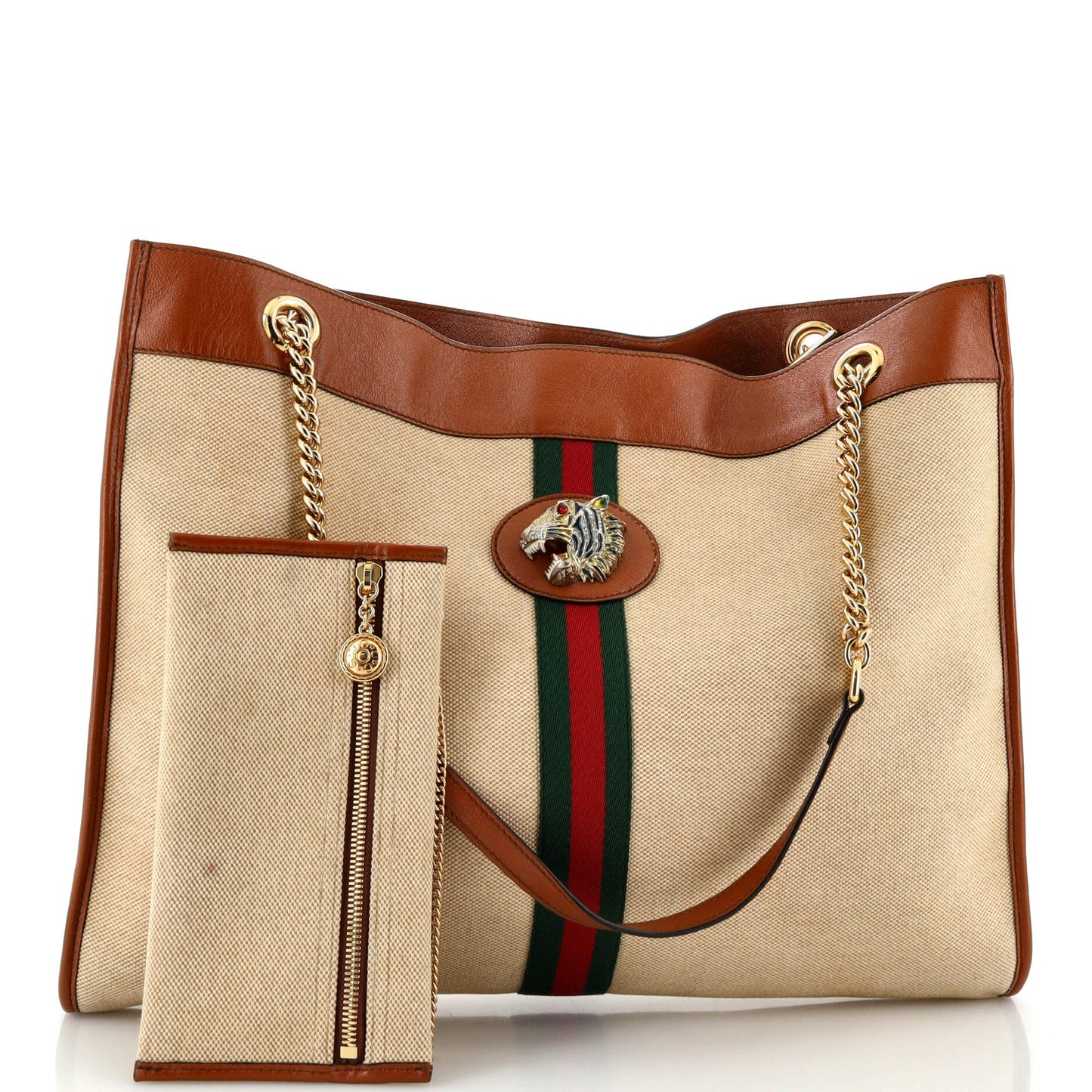 Gucci Rajah Chain Tote Canvas Large