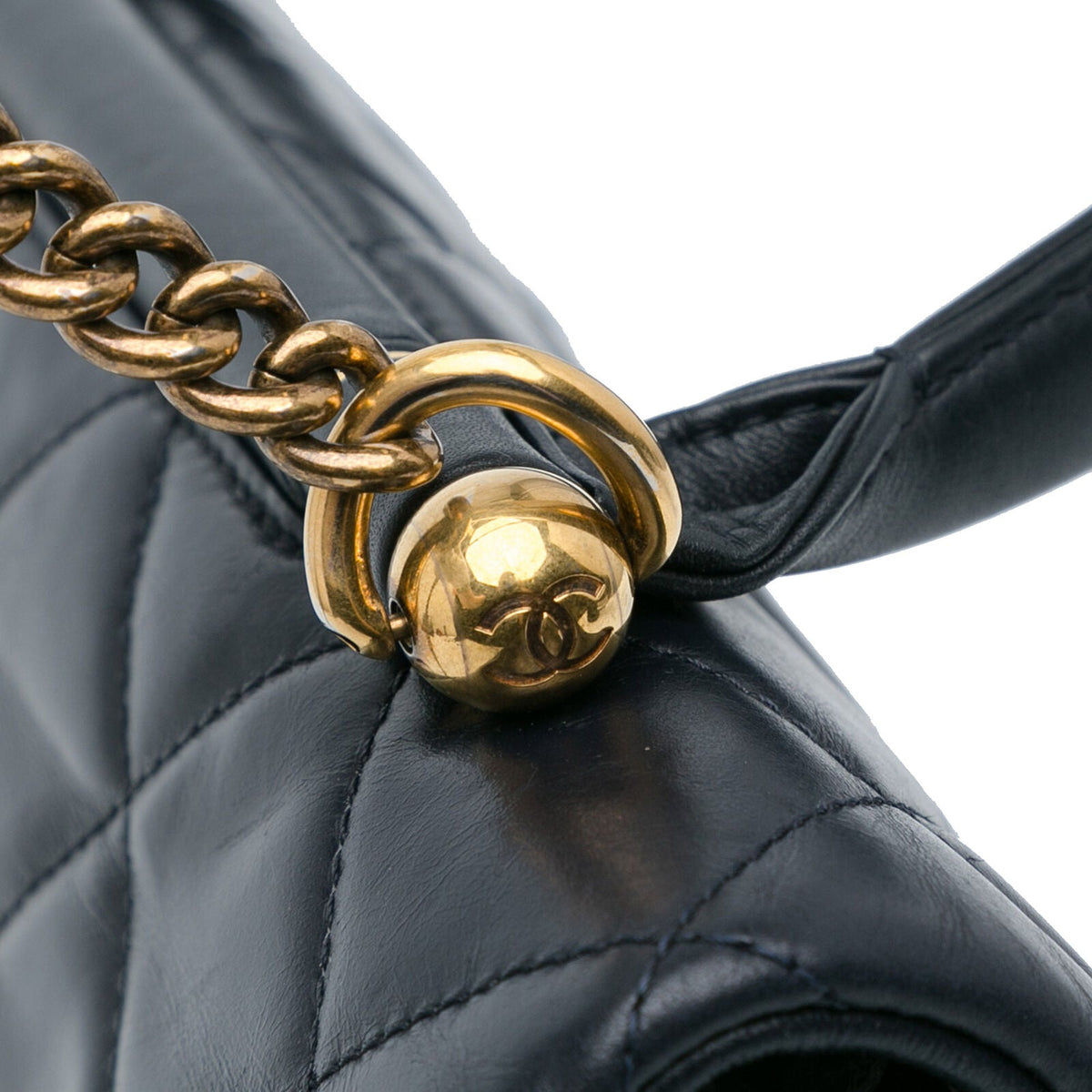 Chanel Small Lambskin Gold Bar Top