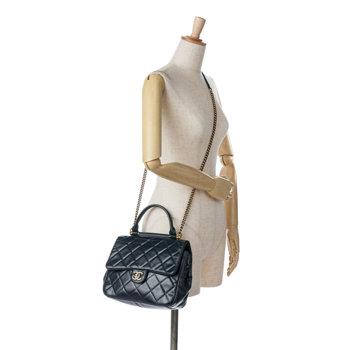 Chanel Small Lambskin Gold Bar Top