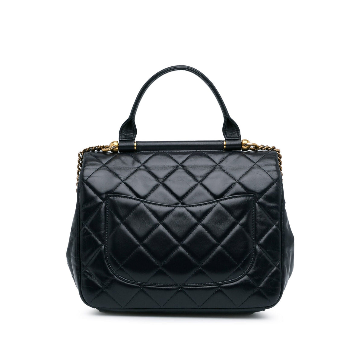 Chanel Small Lambskin Gold Bar Top