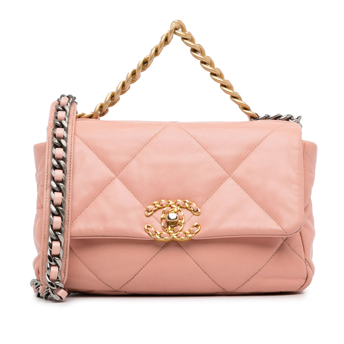 Chanel Medium Lambskin 19 Flap Pink