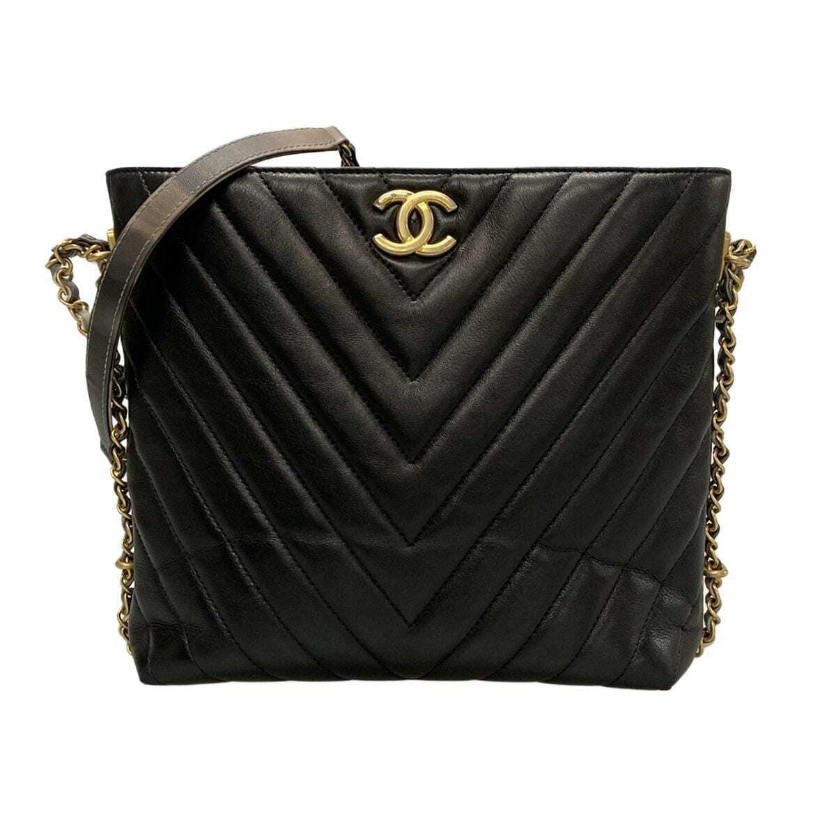 Chanel V Stitch (Chevron) - Black