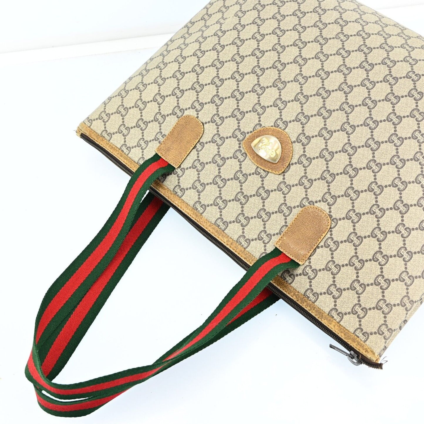Gucci Plus Tote Bag Sherry Line Browns