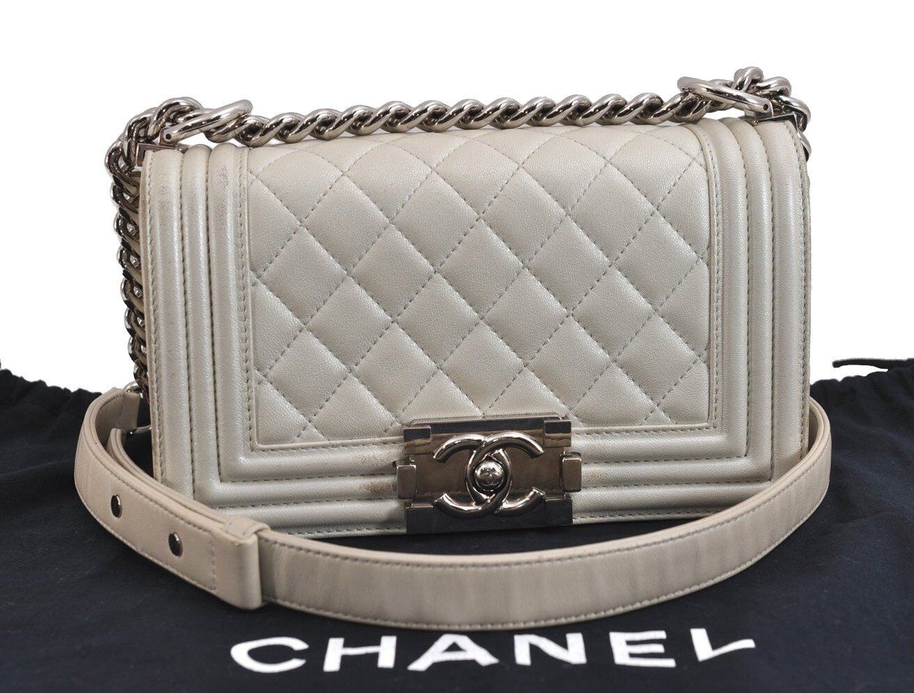 Chanel Boy Calf Skin Matelasse Cc