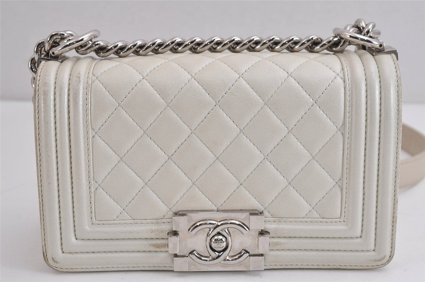 Chanel Boy Calf Skin Matelasse Cc