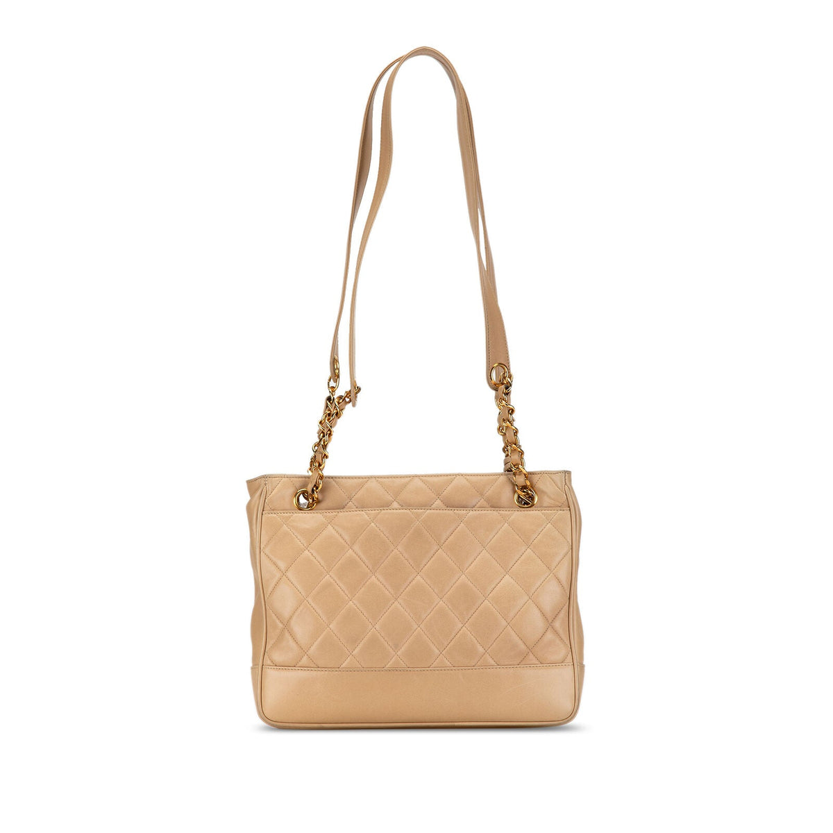 Chanel Quilted Lambskin Brown Beige
