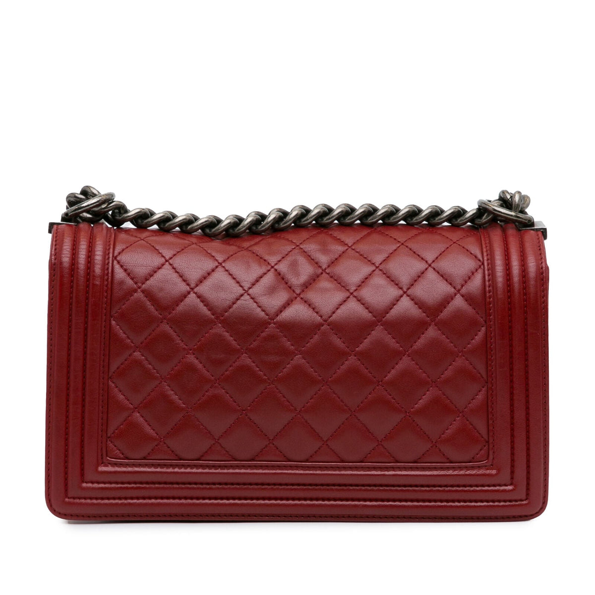 Chanel Medium Lambskin Boy Flap Red
