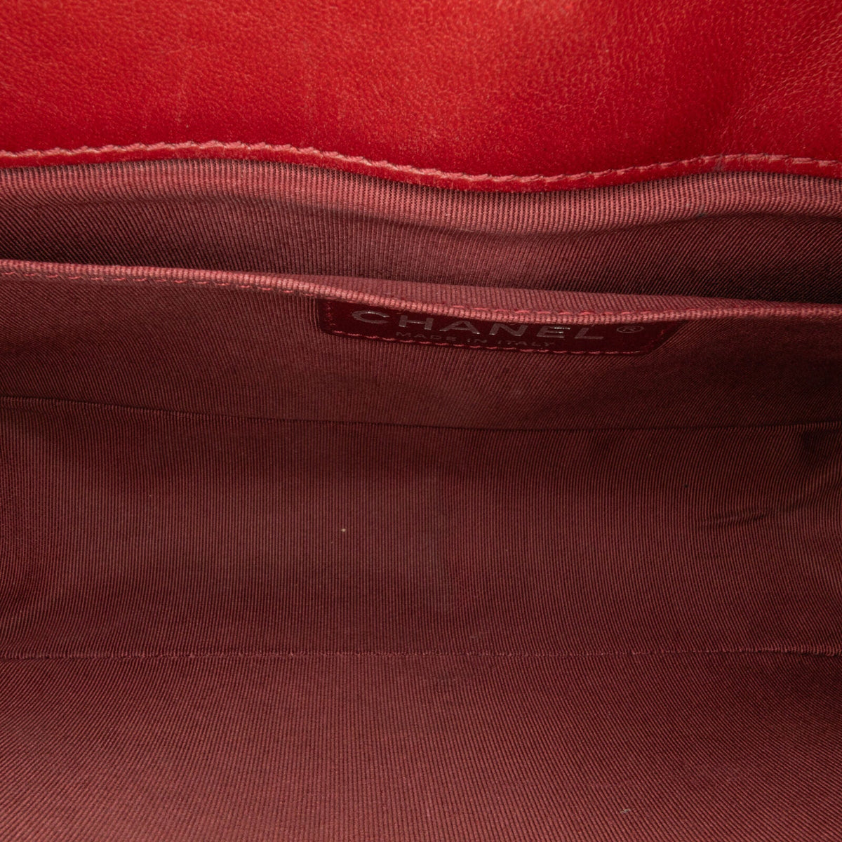 Chanel Medium Lambskin Boy Flap Red