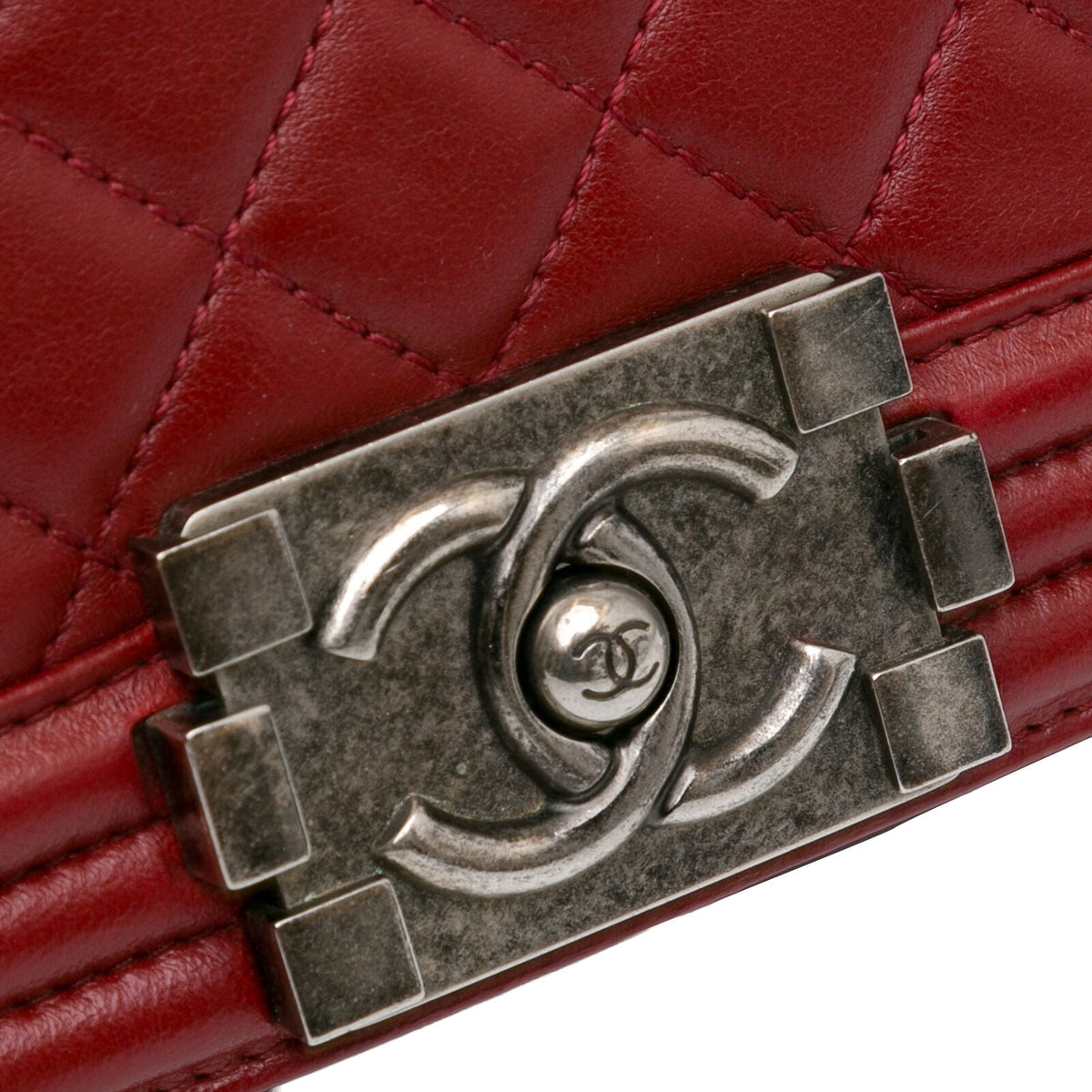 Chanel Medium Lambskin Boy Flap Red