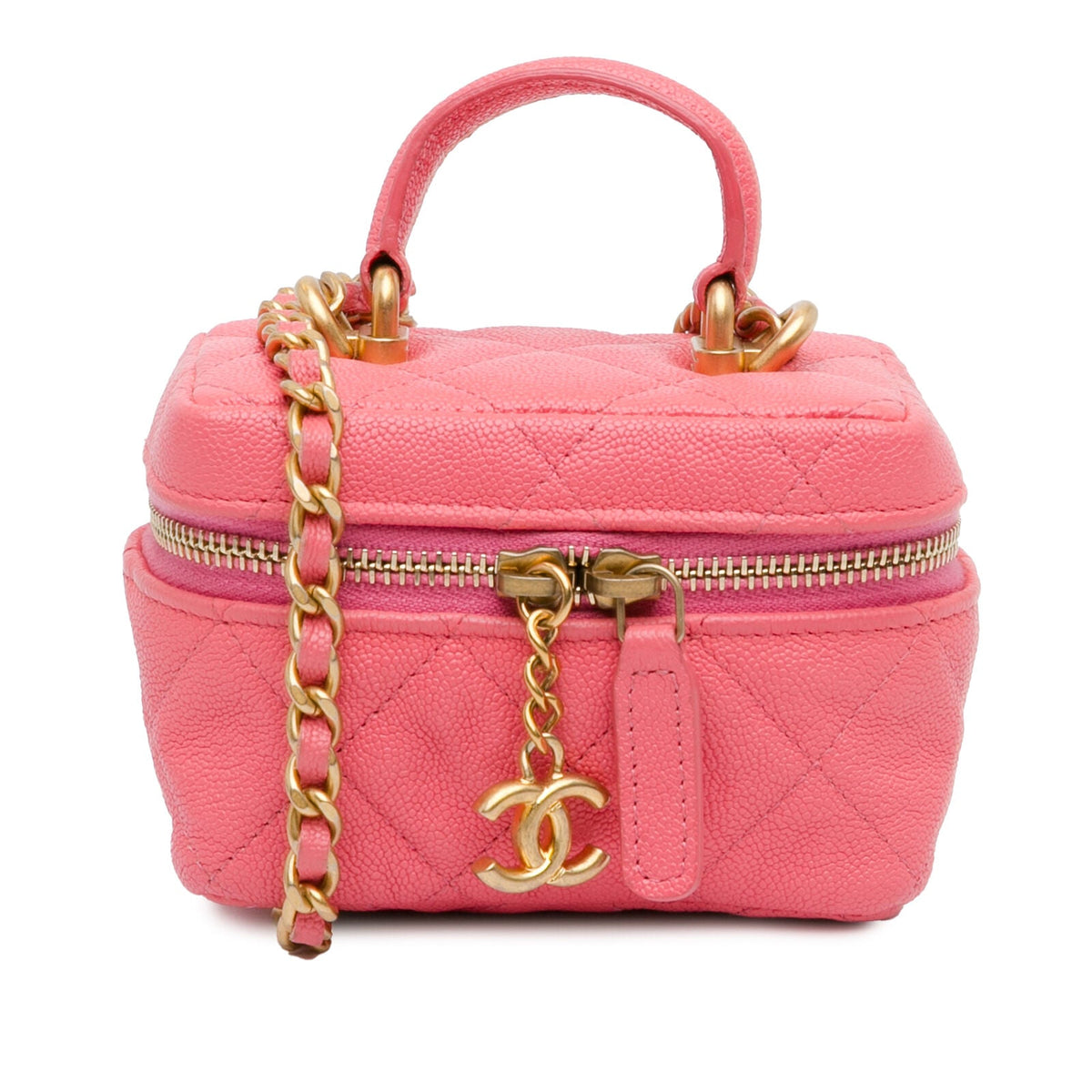 Chanel Micro Caviar Chain Pink