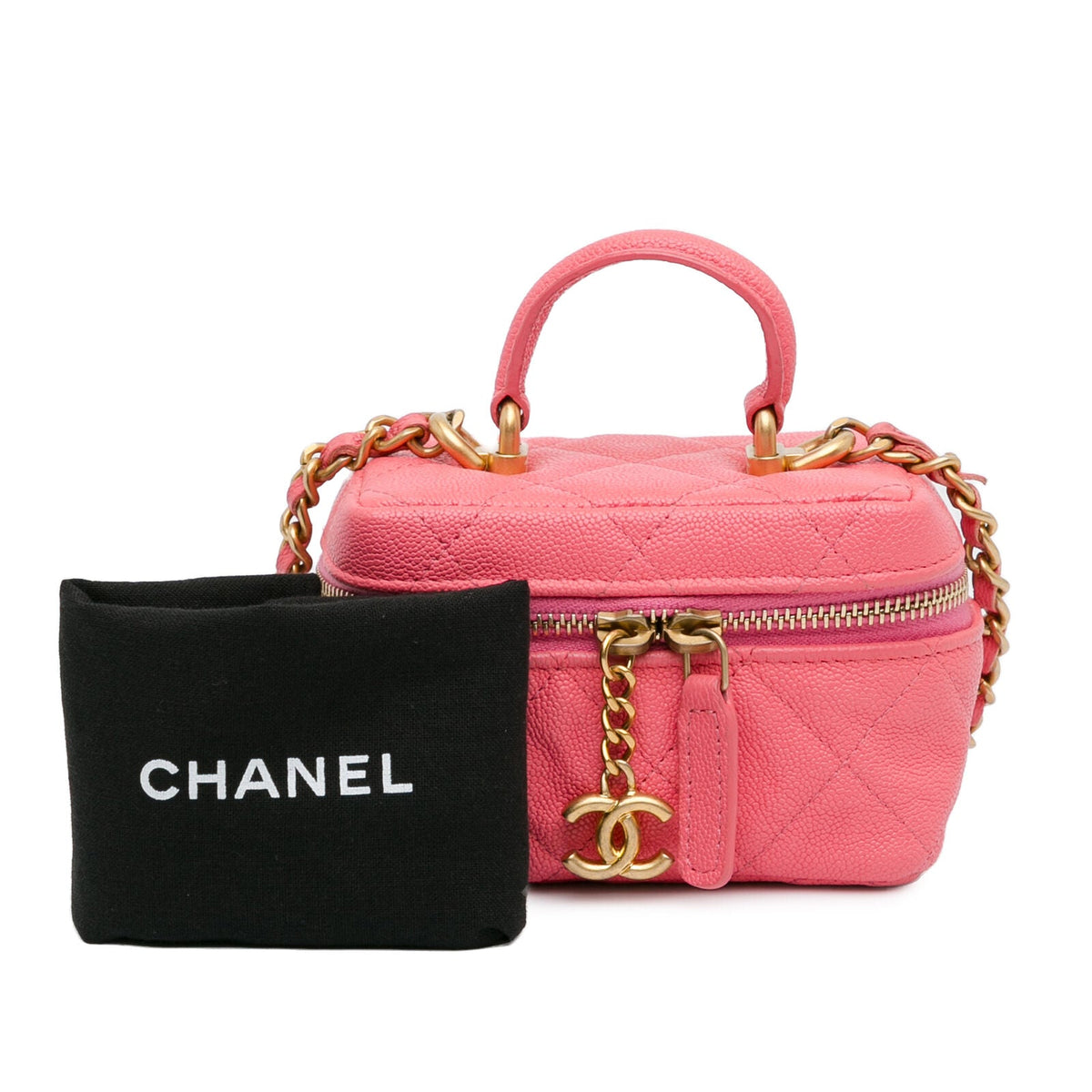 Chanel Micro Caviar Chain Pink