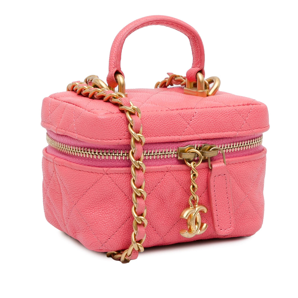 Chanel Micro Caviar Chain Pink