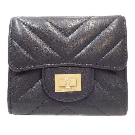 Chanel Small Wallet Leather V-Stitch