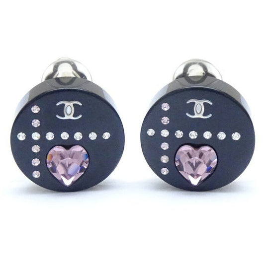 Chanel Coco Heart Plastic Earrings 04A