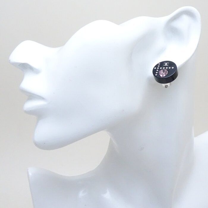 Chanel Coco Heart Plastic Earrings 04A