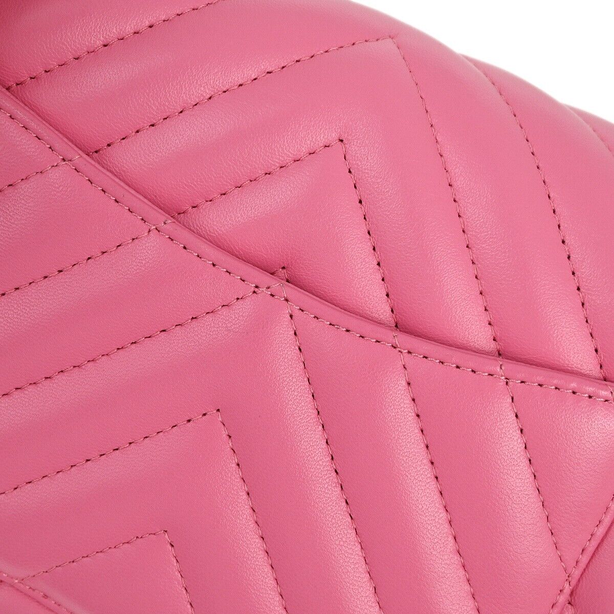 Chanel Pink Lambskin V Stitch Single