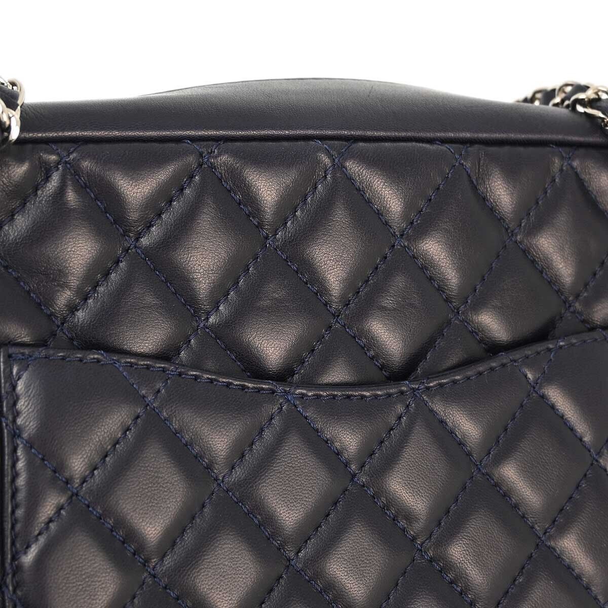 Chanel Navy Lambskin Chain Shoulder Bag