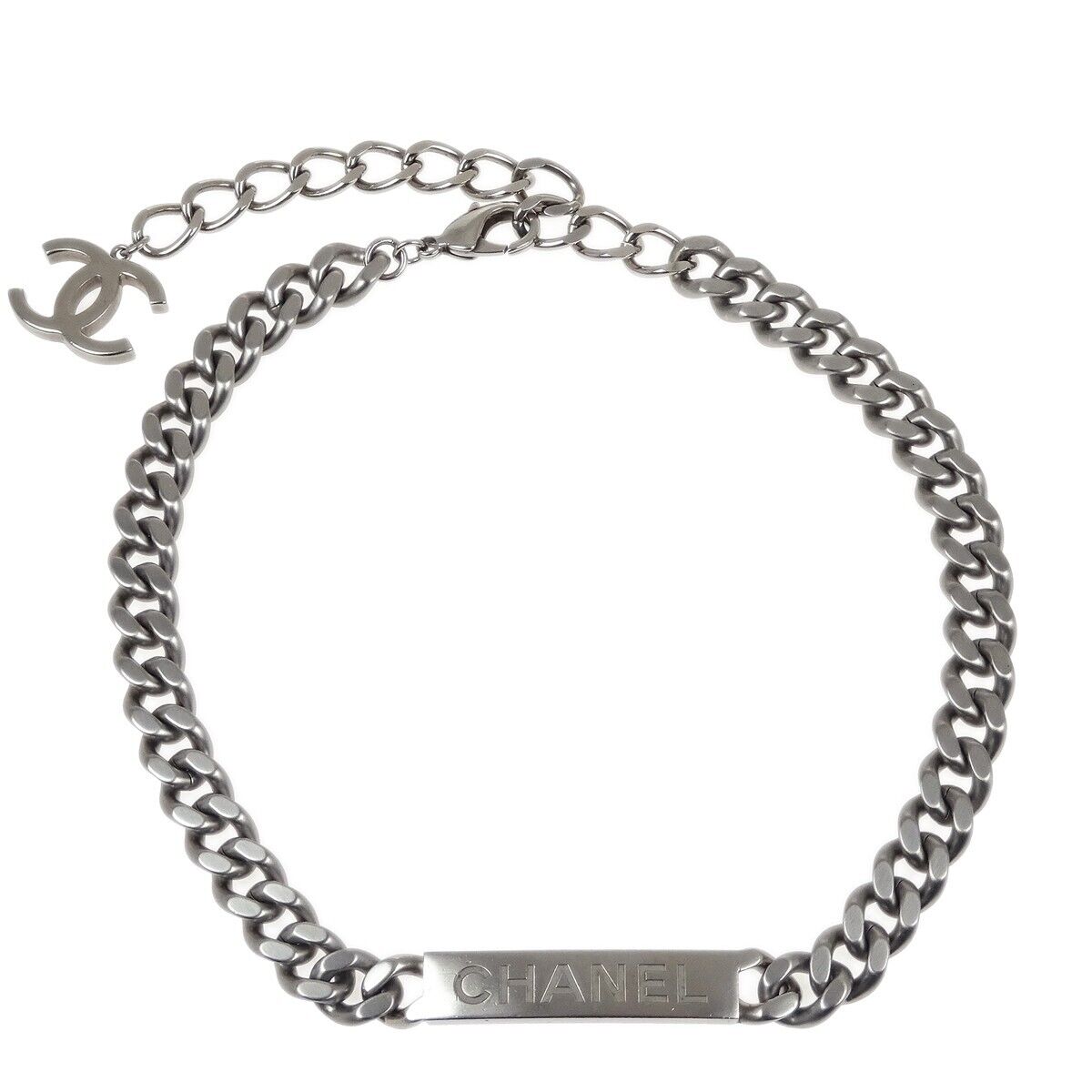 Chanel Chain Necklace Silver B15P