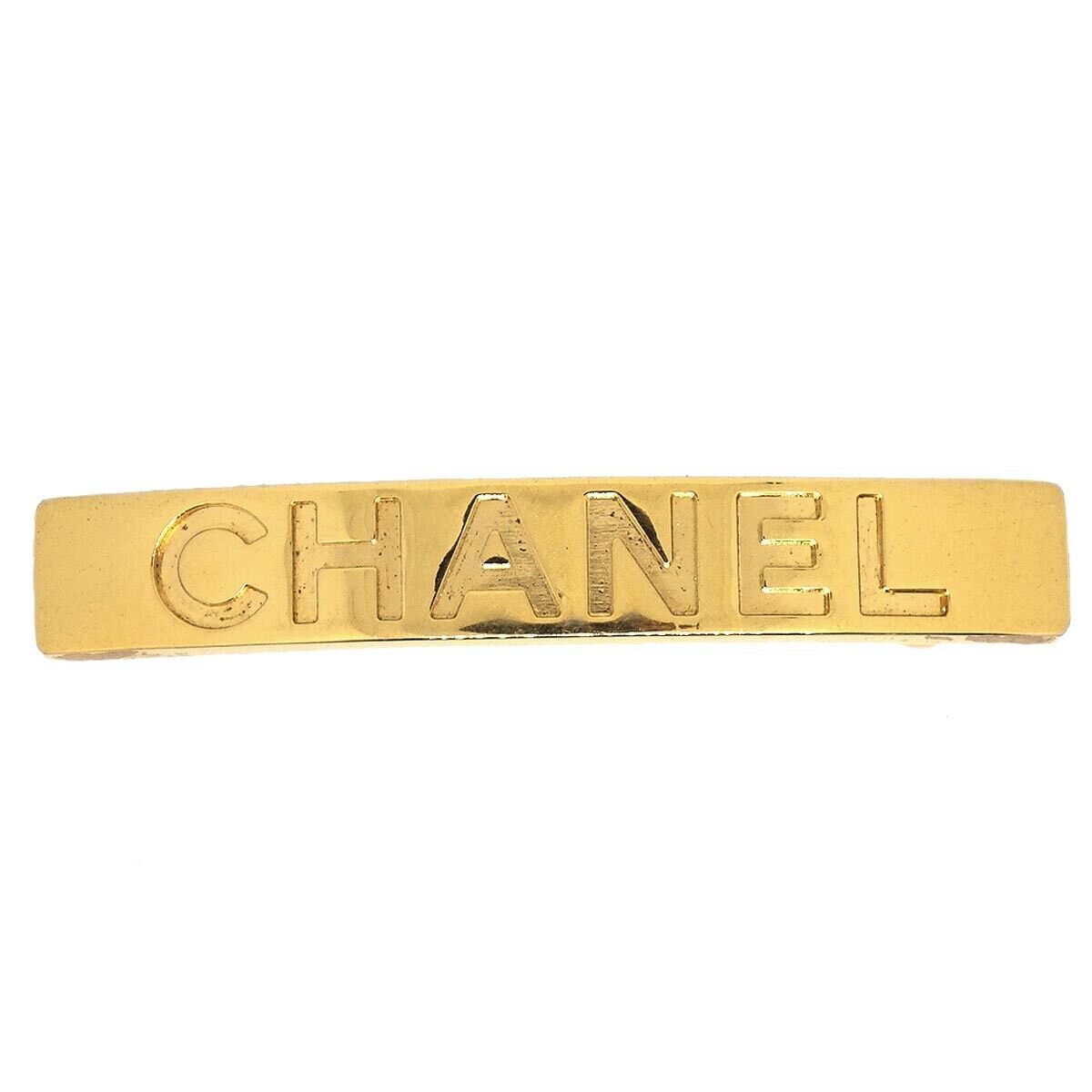 Chanel Hair Clip Hairpin Barrette Gold