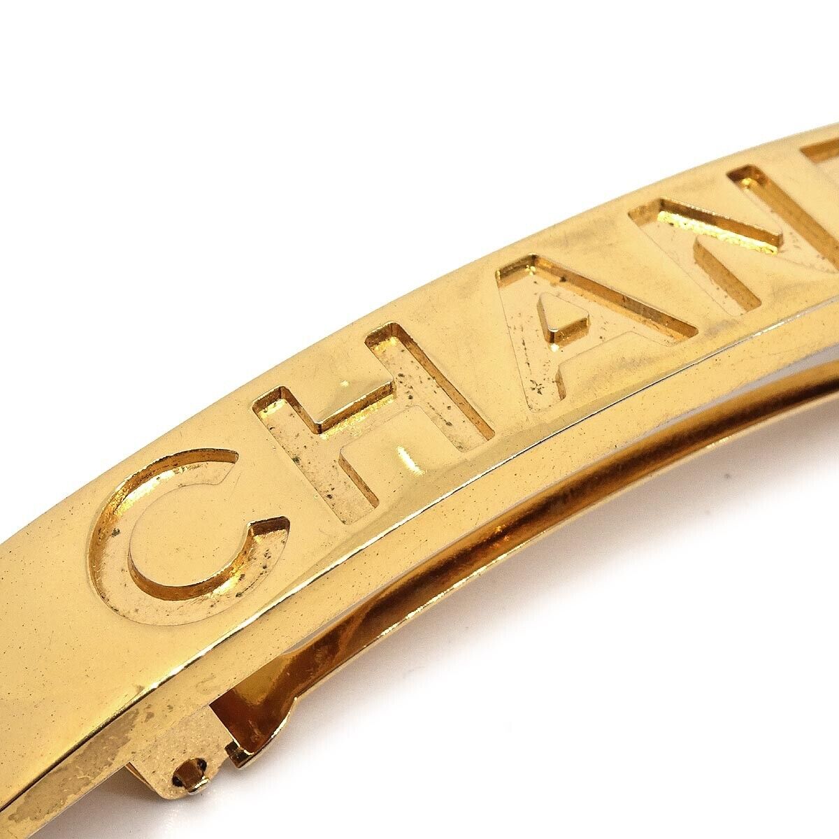 Chanel Hair Clip Hairpin Barrette Gold
