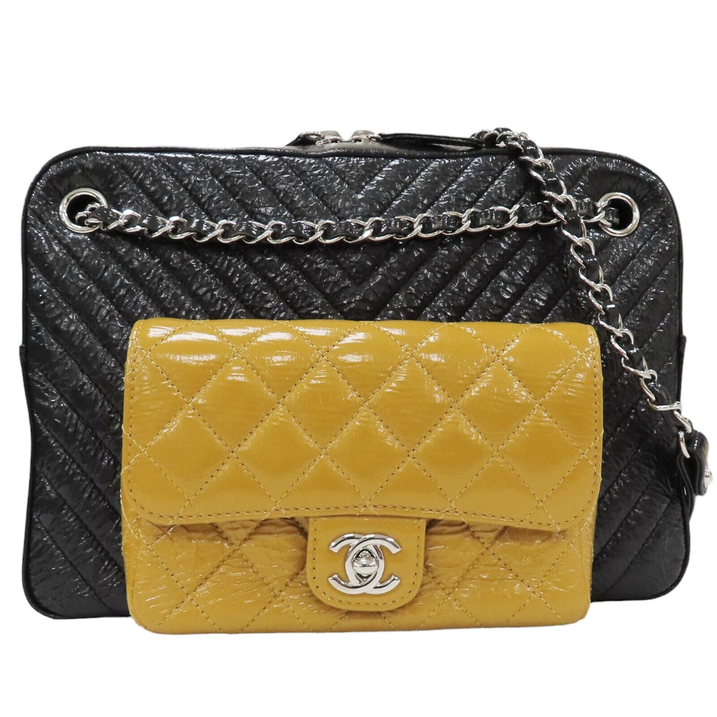Chanel Grey Yellow Double Camera