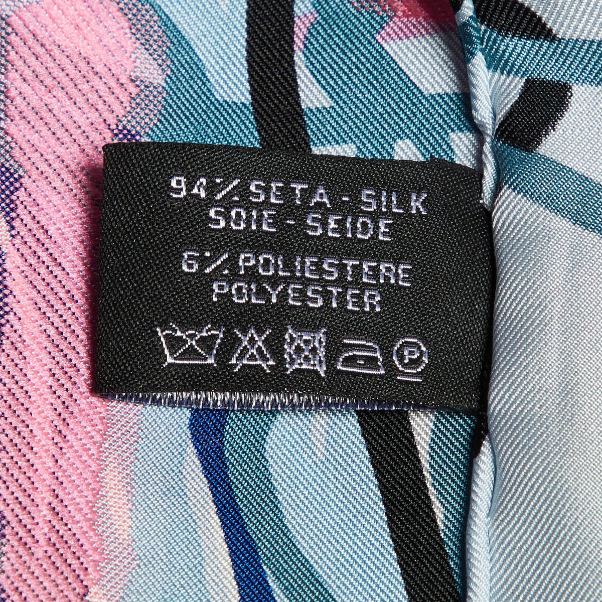 Chanel Multicolor Scribble Print Silk