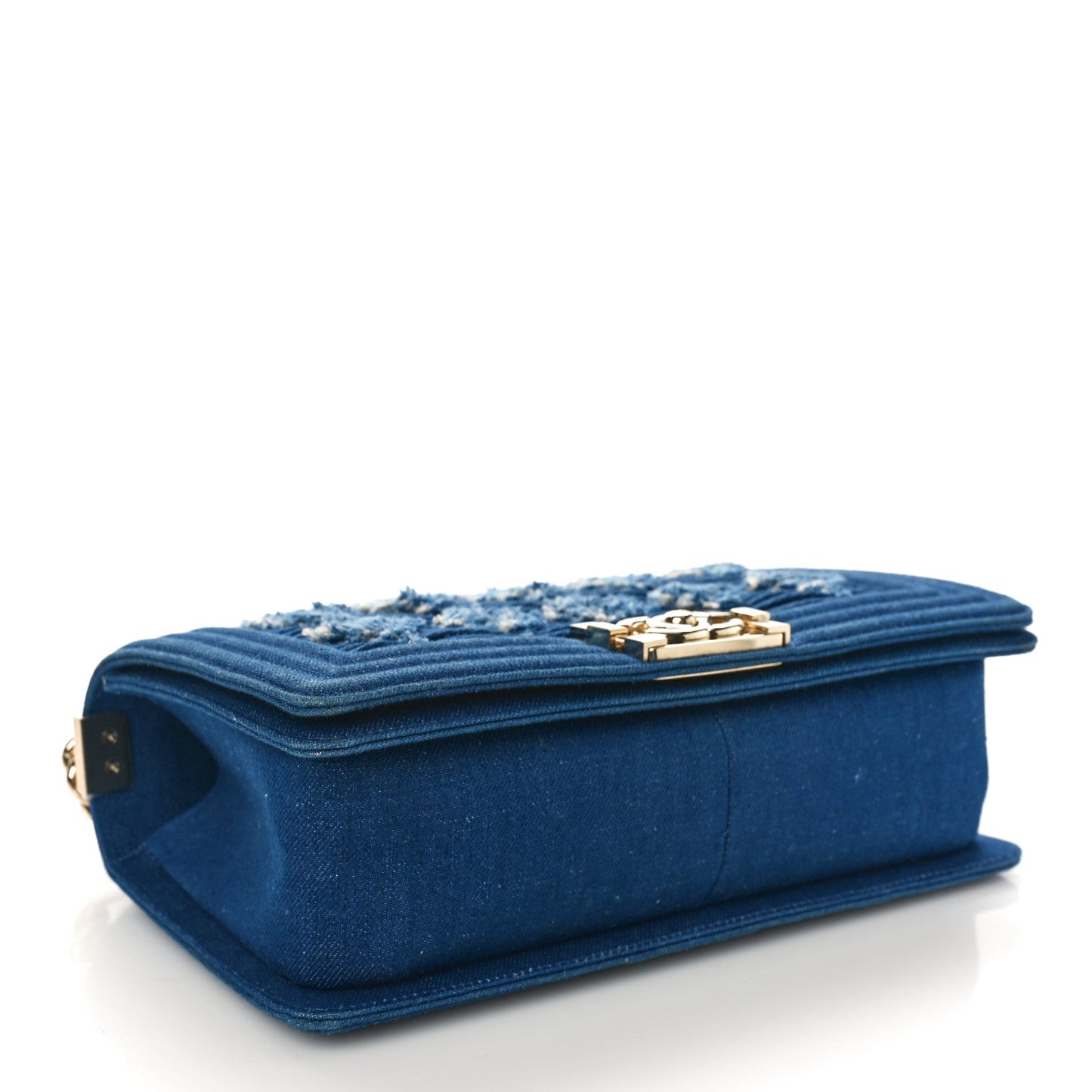 Chanel Denim Pleated Medium Boy Flap
