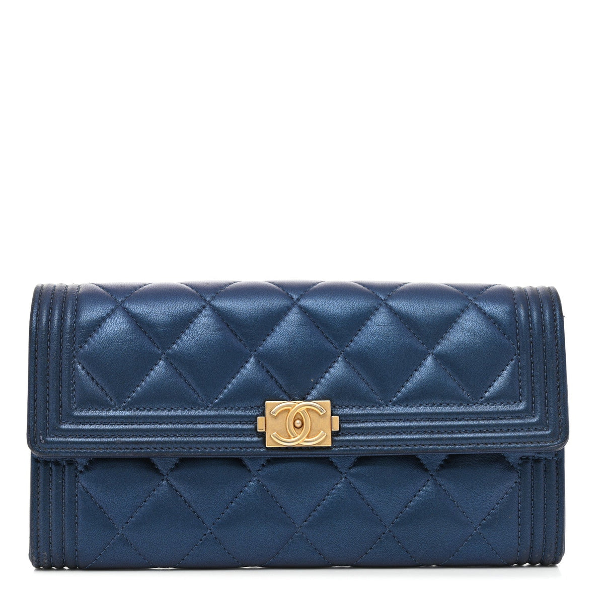 Chanel Metallic Lambskin Quilted Large